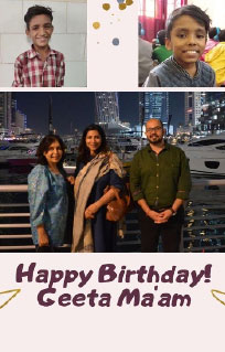 On my birthday – it was a very special gift I received from these fabulous kids….